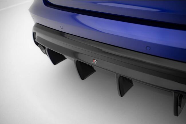 Maxton Design Heckdiffusor V.4 für Audi S3 Limousine 8Y Facelift Hochglanz schwarz