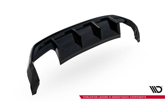 Maxton Design Heckdiffusor V.4 für Audi S3 Limousine 8Y Facelift Hochglanz schwarz