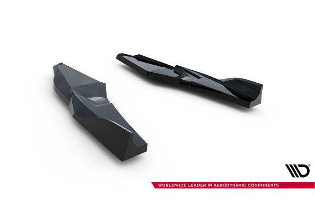 Maxton Design Diffusor Flaps V.4 für Audi S3 Limousine 8Y Facelift Hochglanz schwarz