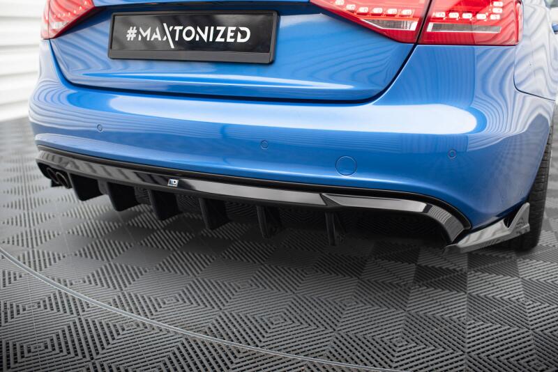 Maxton Design Heckdiffusor V.3 für Audi A4 S-Line Limousine / Avant B8 Hochglanz schwarz