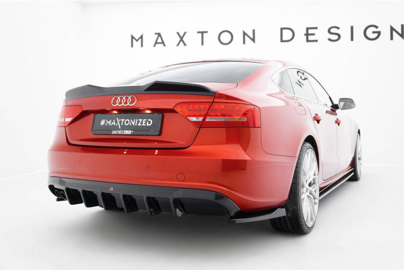 Maxton Design Heckdiffusor V.3 für Audi A5 S-Line Sportback 8T Hochglanz schwarz
