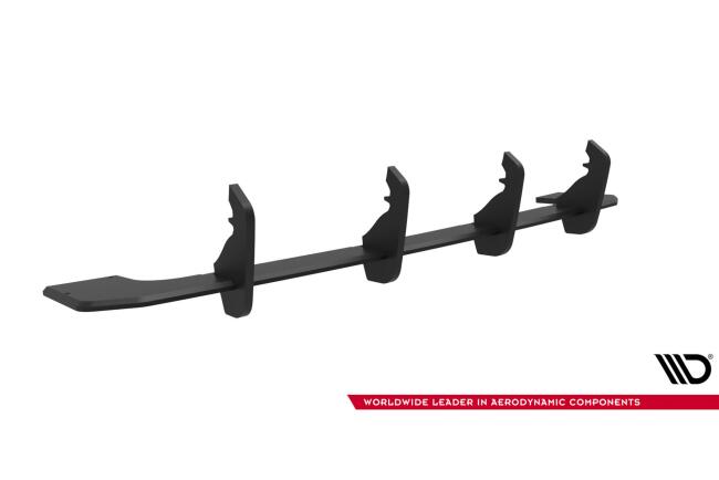 Maxton Design Street Pro Heckdiffusor für Audi S8 D5 Facelift Schwarz mit roten Streifen