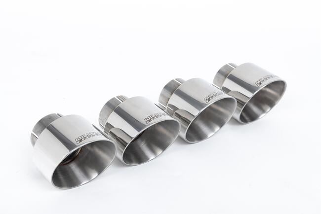 Maxton Design Heckdiffusor V.3 mit Milltek Sport Auspuff für BMW 1er F40 M135i Poliert 4 x 100mm