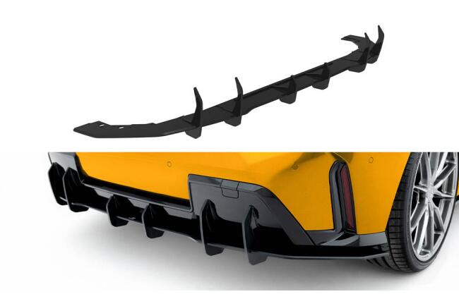 Maxton Design Street Pro Heckdiffusor für BMW 1er M-Paket F70 Schwarz