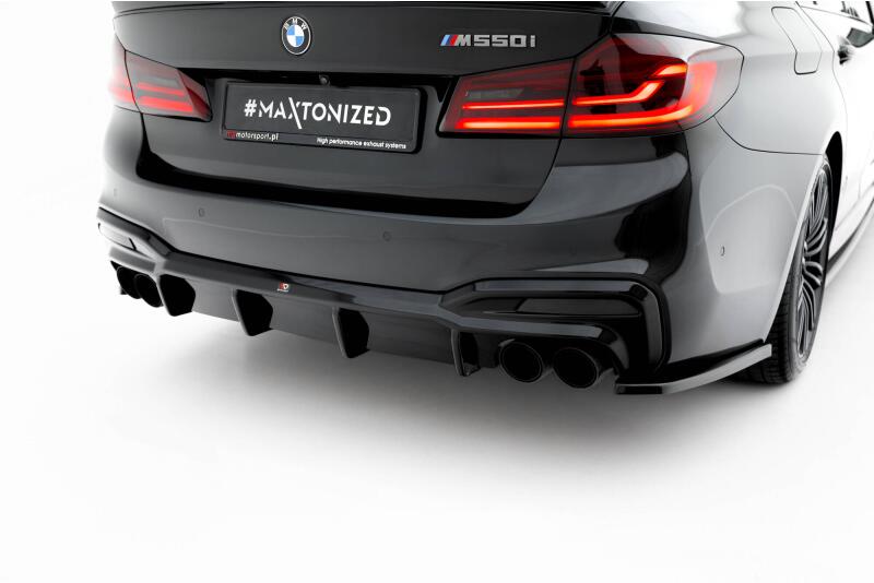 Maxton Design Heckdiffusor für BMW M550i Limousine G30 Hochglanz schwarz