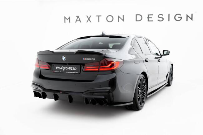 Maxton Design Heckdiffusor für BMW M550i / 5er M-Paket G30 Limousine / G31 Touring (2017-2020) Hochglanz schwarz
