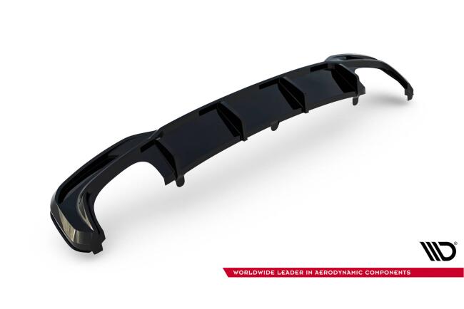 Maxton Design Heckdiffusor für BMW M550i / 5er M-Paket G30 Limousine / G31 Touring (2017-2020) Hochglanz schwarz