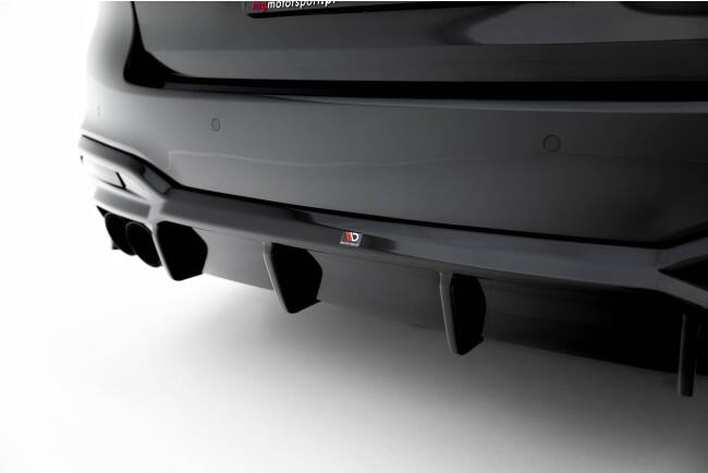 Maxton Design Heckdiffusor für BMW M550i Limousine G30 Hochglanz schwarz