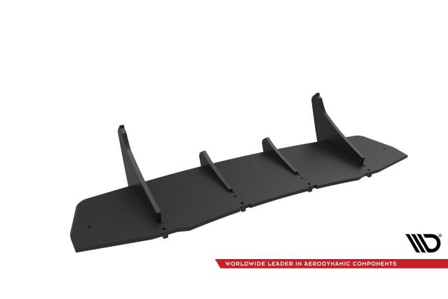 Maxton Design Street Pro Heckdiffusor für Ford Mustang GT Mk7 Schwarz-Rot