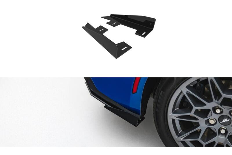 Maxton Design Diffusor Flaps für Ford Mustang GT Mk7 Hochglanz schwarz