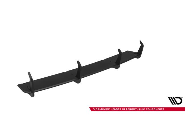 Maxton Design Street Pro Heckdiffusor für Hyundai Elantra N Mk7 Schwarz mit roten Streifen