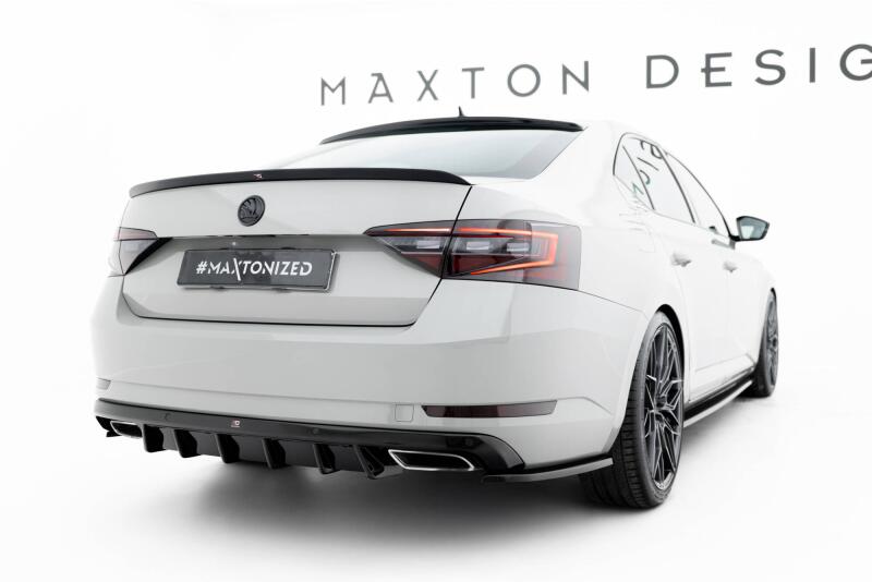 Maxton Design Heckdiffusor für Skoda Superb Liftback / Combi Mk3 Hochglanz schwarz