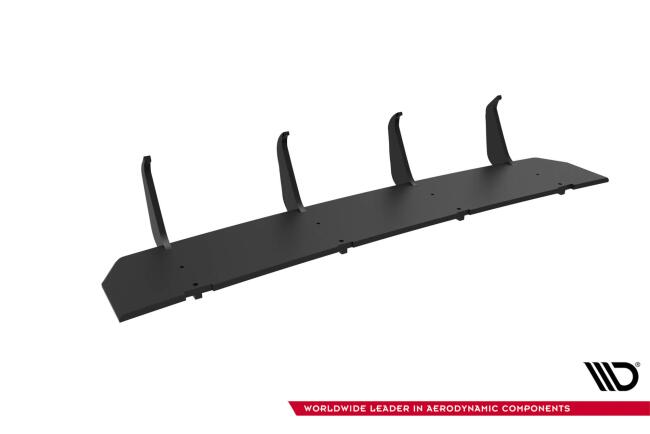 Maxton Design Street Pro Heckdiffusor V.1 für VW Golf 8 GTI Clubsport Facelift Schwarz mit roten Streifen