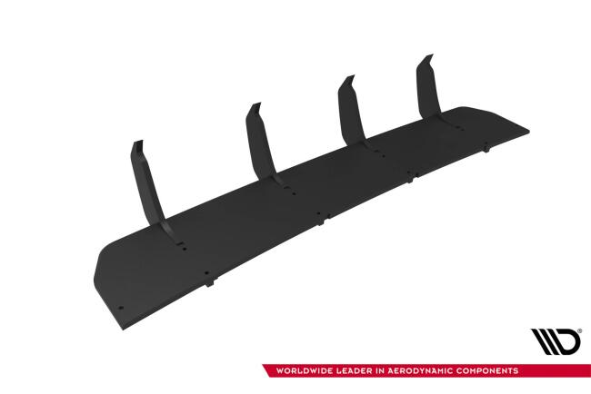 Maxton Design Street Pro Heckdiffusor V.2 für VW Golf 8 GTI Clubsport Facelift Schwarz mit roten Streifen