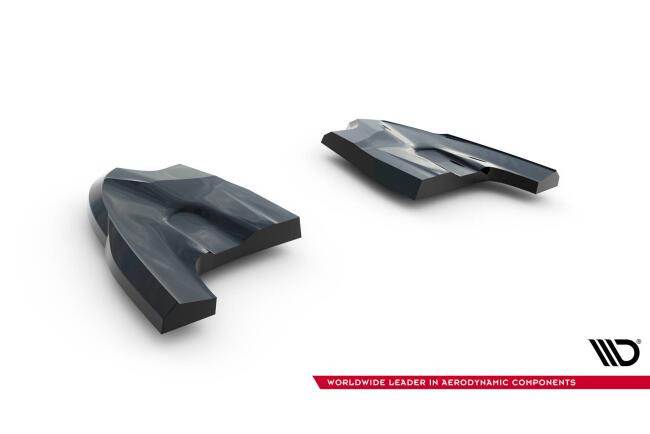 Maxton Design Diffusor Flaps V.3 für VW Golf 8 GTI Clubsport Facelift Hochglanz schwarz