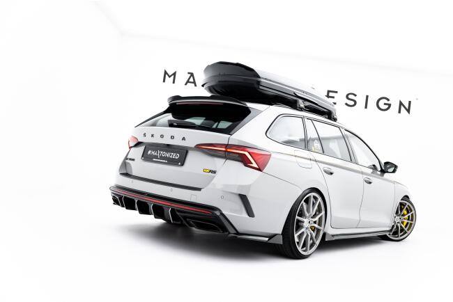 Maxton Design Diffusor Flaps V.4  für Skoda Octavia RS Liftback / Combi Mk4 / Mk4 Facelift Hochglanz schwarz