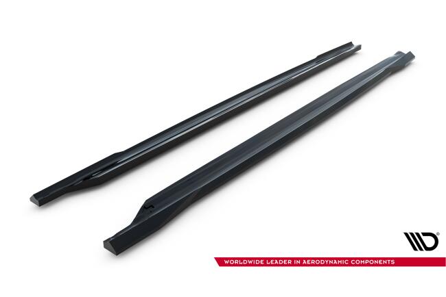 Maxton Design Seitenschweller (Paar) V.1 für Skoda Octavia RS Liftback / Combi Mk4 / Mk4 Facelift Hochglanz schwarz