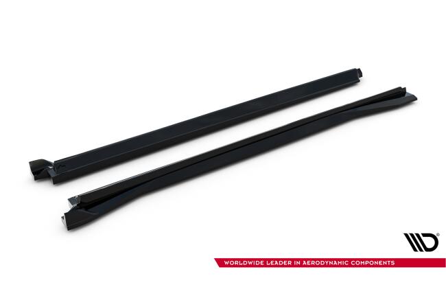 Maxton Design Seitenschweller (Paar) für Audi RSQ8 Mk1 Facelift Hochglanz schwarz