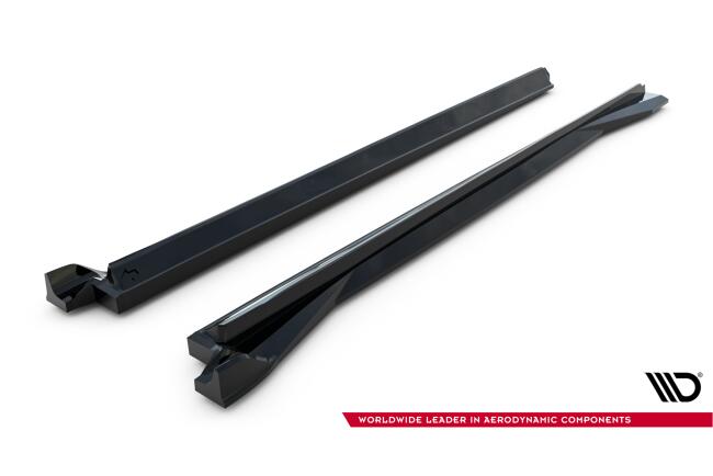 Maxton Design Seitenschweller (Paar) für Audi RSQ8 Mk1 Facelift Hochglanz schwarz