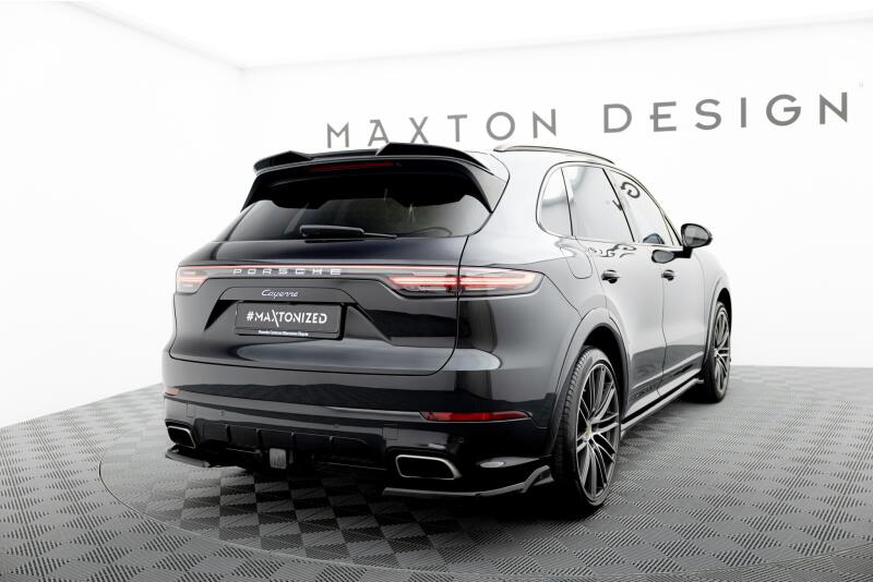 Maxton Design Diffusor Flaps für Porsche Cayenne Sport Design Mk3 Hochglanz schwarz