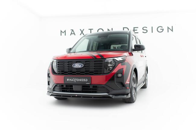 Maxton Design Frontlippe für Ford Tourneo Courier Mk2 Hochglanz schwarz