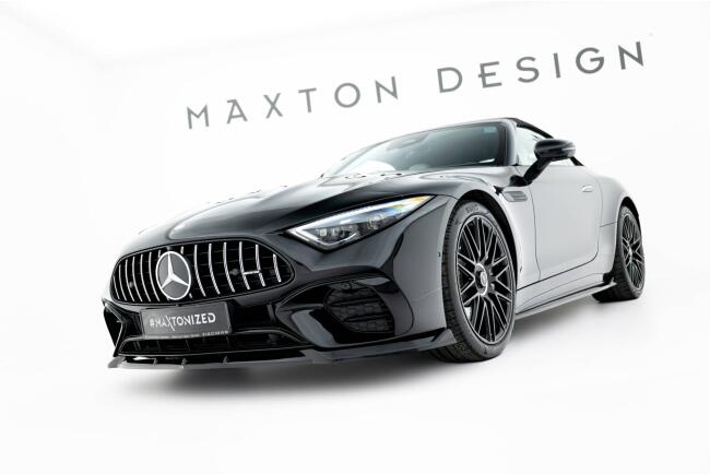 Maxton Design Frontlippe für Mercedes SL 63 R232 Hochglanz schwarz