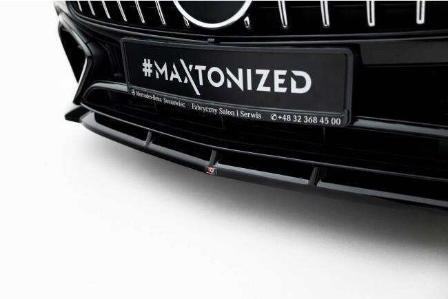 Maxton Design Frontlippe für Mercedes SL 63 R232 Hochglanz schwarz