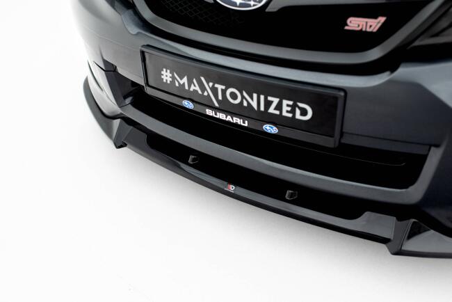 Maxton Design Frontlippe V.2 für Subaru Impreza WRX STI Mk3 Facelift Hochglanz schwarz