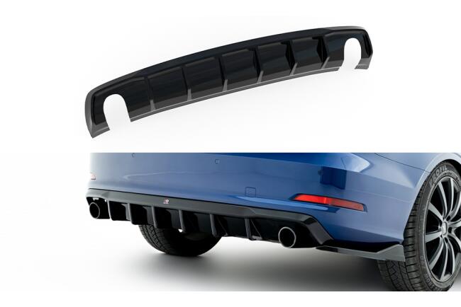 Maxton Design Heckdiffusor V.2 für Audi A3 Limousine 8V Hochglanz schwarz