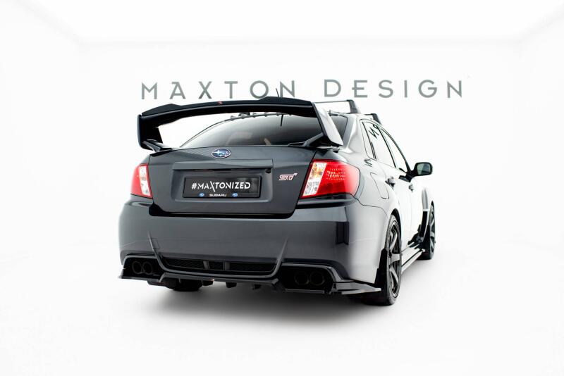 Maxton Design Heckspoiler Lippe für Subaru Impreza WRX STI Mk3 Facelift Hochglanz schwarz