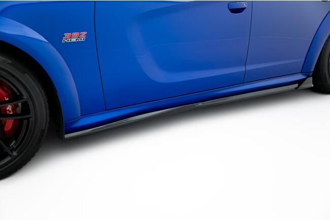 Maxton Design Seitenschweller (Paar) für Dodge Charger RT Scat Pack Widebody Mk3 Facelift Hochglanz schwarz