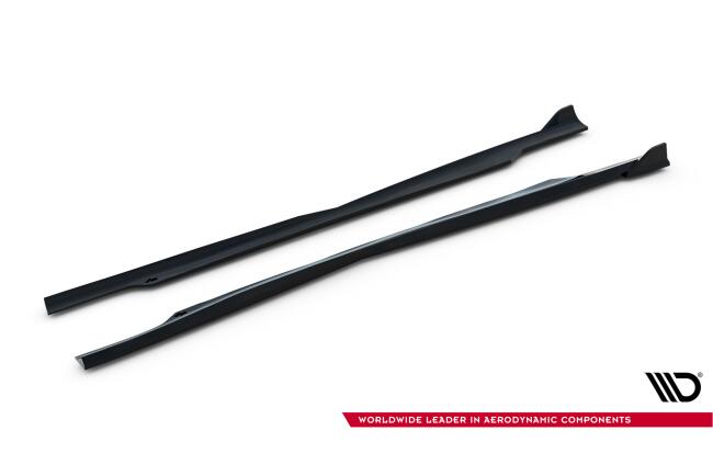 Maxton Design Seitenschweller (Paar) für Dodge Charger RT Scat Pack Widebody Mk3 Facelift Hochglanz schwarz