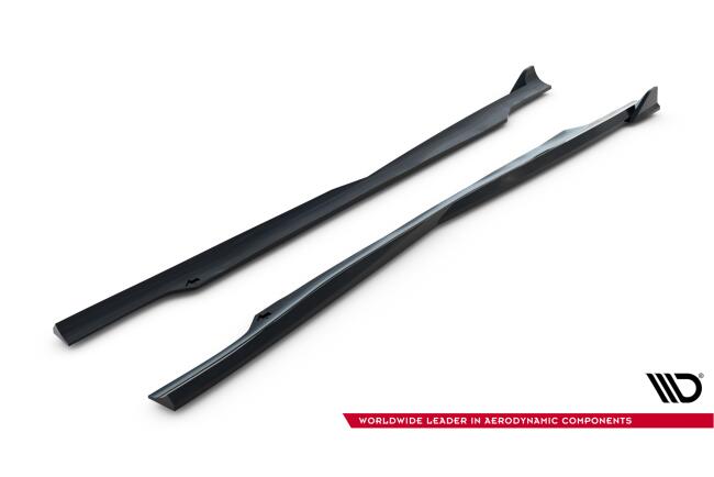 Maxton Design Seitenschweller (Paar) für Dodge Charger RT Scat Pack Widebody Mk3 Facelift Hochglanz schwarz