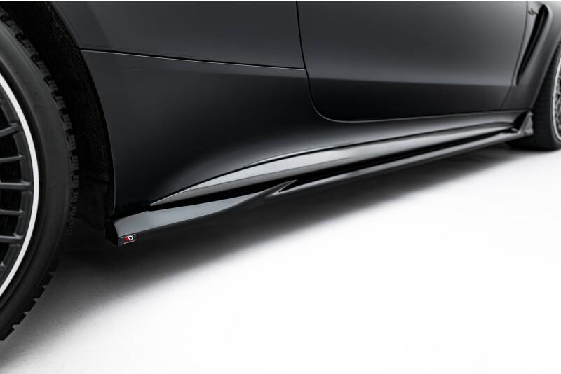 Maxton Design Seitenschweller (Paar) für Mercedes CLE 53 C236 Hochglanz schwarz