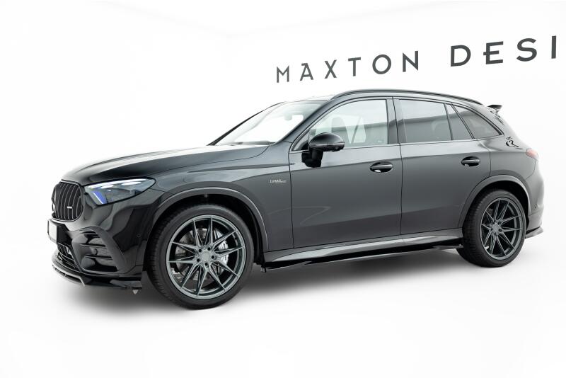 Maxton Design Seitenschweller (Paar) für Mercedes GLC 43 AMG X254 Hochglanz schwarz