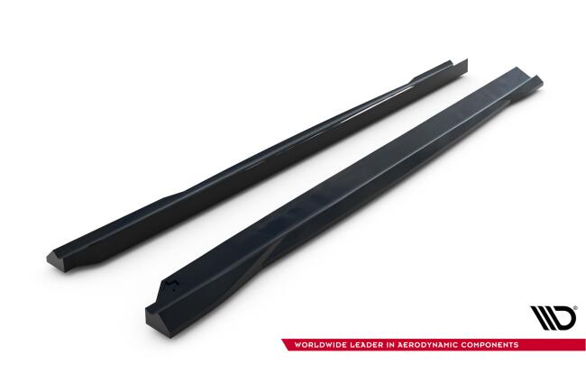 Maxton Design Seitenschweller (Paar) für Mercedes GLC 43 AMG X254 Hochglanz schwarz