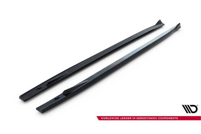 Maxton Design Seitenschweller (Paar) für Mercedes SL 63 R232 Hochglanz schwarz