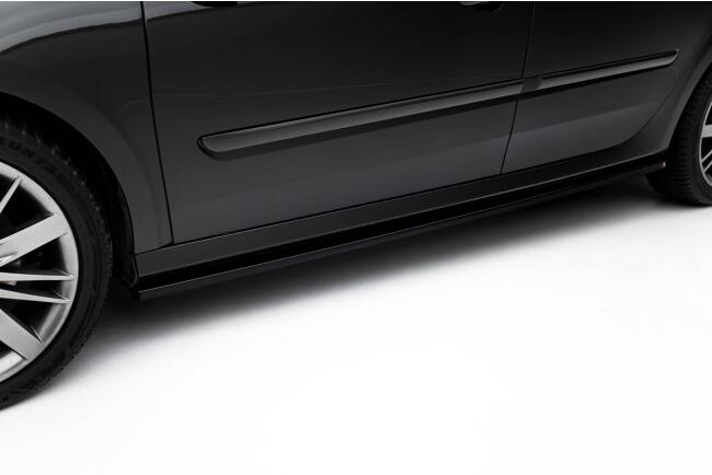 Maxton Design Seitenschweller (Paar) für Renault Laguna Hatchback GT Mk3 Hochglanz schwarz