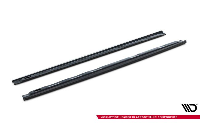 Maxton Design Seitenschweller (Paar) für Renault Laguna Hatchback GT Mk3 Hochglanz schwarz