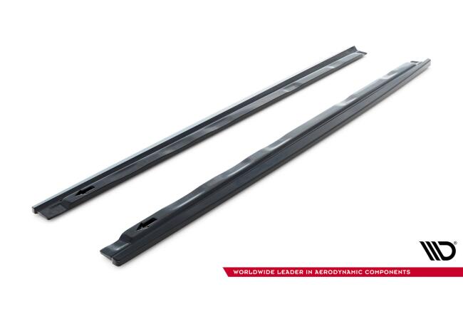 Maxton Design Seitenschweller (Paar) für Renault Laguna Hatchback GT Mk3 Hochglanz schwarz