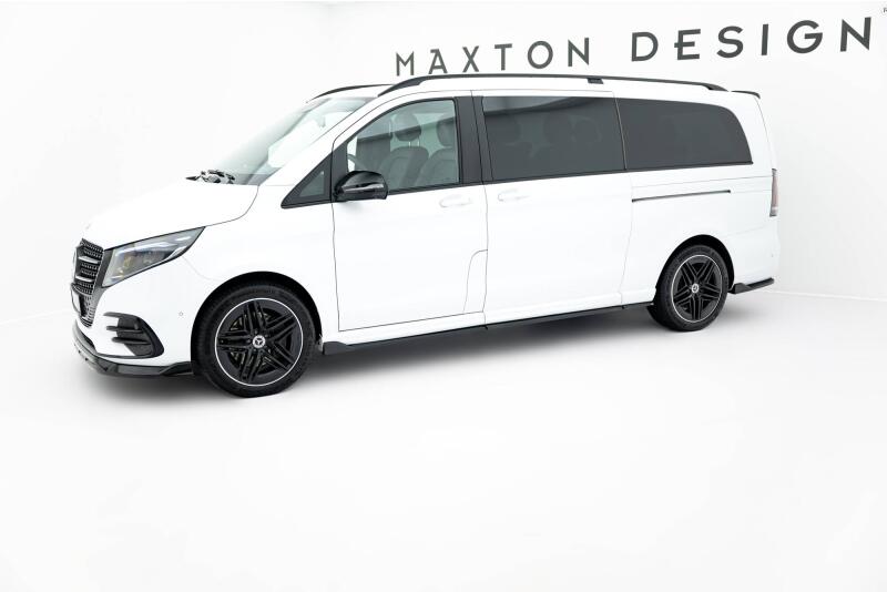 Maxton Design Seitenschweller (Paar) V.2 für Mercedes V-Klasse Extra Lang AMG-Line W447 Hochglanz schwarz