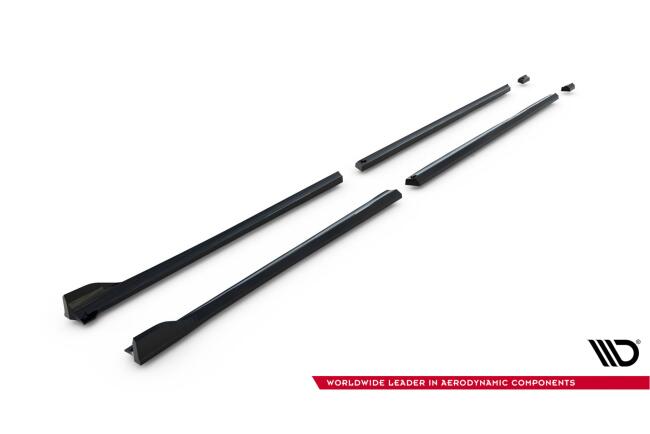 Maxton Design Seitenschweller (Paar) V.2 für Mercedes V-Klasse Extra Lang AMG-Line W447 Hochglanz schwarz