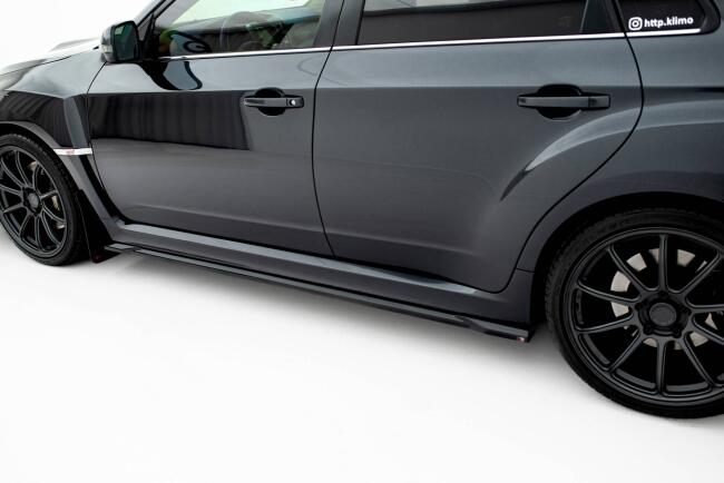 Maxton Design Seitenschweller (Paar) V.2 für Subaru Impreza WRX STI Mk3 Facelift Hochglanz schwarz