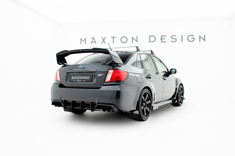 Maxton Design Street Pro Diffusor Flaps für Subaru Impreza WRX STI Mk3 Facelift Schwarz mit Hochglanz Flaps