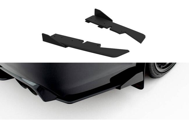 Maxton Design Street Pro Diffusor Flaps für Subaru Impreza WRX STI Mk3 Facelift Schwarz mit Hochglanz Flaps