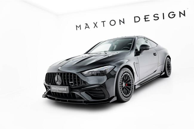 Flaps für Street Pro Frontlippe von Maxton Design für Mercedes CLE 53 C236 Hochglanz schwarz