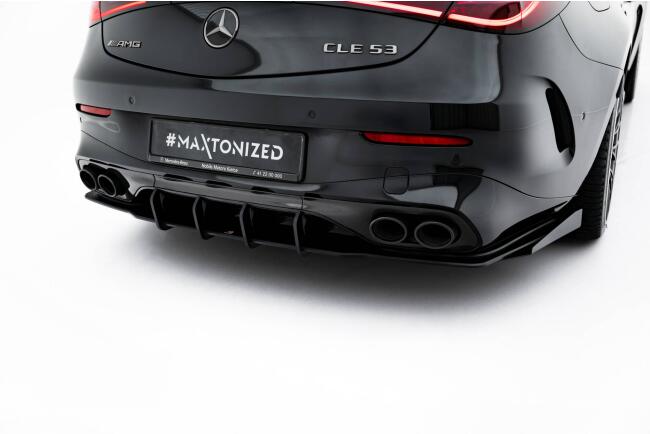 Flaps für Street Pro Heckdiffusor von Maxton Design für Mercedes CLE 53 C236 Hochglanz schwarz