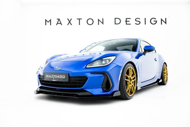 Flaps für Street Pro Frontlippe von Maxton Design für Subaru BRZ Mk2 Hochglanz schwarz