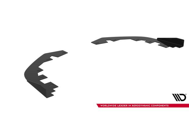 Flaps für Street Pro Frontlippe von Maxton Design für Subaru Impreza WRX STI Mk3 Facelift Hochglanz schwarz