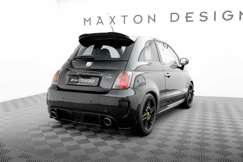 Maxton Design Street Pro Heckdiffusor für Abarth 500 Mk1 Schwarz-Rot